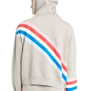 grey striped wild fox zip up